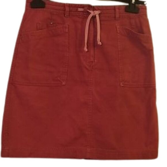 Sportif USA Utility Cotton Red drawstring waist Skirt Size 8 - Picture 2 of 6